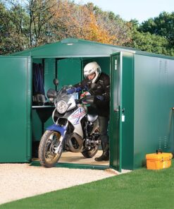 10'11 x 7'4 Asgard Gladiator Motorbike Garage Plus (3.3m x 2.2m)