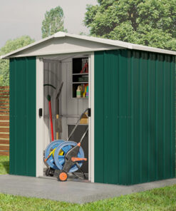 6'8 x 4'6 Yardmaster Green Metal Shed (2.02m x 1.37m)