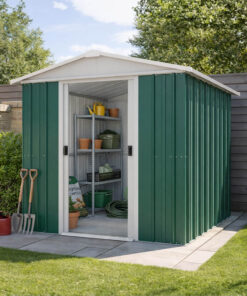 6'8 x 7'2 Yardmaster Green Metal Shed (2.02m x 2.17m)