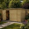 10' x 6' Forest 4Life 25yr Guarantee Overlap Pressure Treated Windowless Pent Wooden Shed (3.11m x 2.05m)