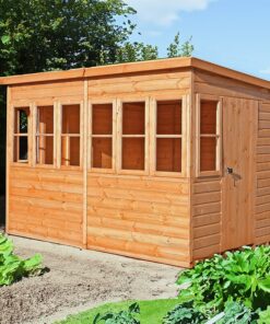 10' x 6' Shire Sun Pent Wooden Garden Potting Shed (3.22m x 1.94m)