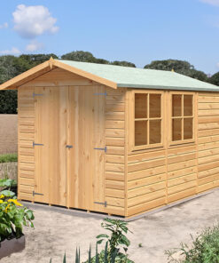 10' x 7' Shire Guernsey Double Door Wooden Garden Shed (3.35m x 2.2m)