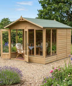 10' x 8' Forest Beckwood 25yr Guarantee Double Door Apex Summer House (3.01m x 2.61m)