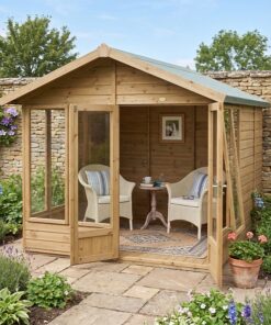 10' x 8' Forest Timberdale 25yr Guarantee Double Door Apex Summer House (3.32m x 2.69m)