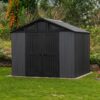 10' x 8' Keter Stronghold Grey Plastic Garden Shed (3.05m x 2.43m)