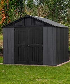 10' x 8' Keter Stronghold Grey Plastic Garden Shed (3.05m x 2.43m)