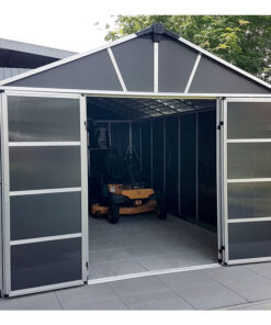 11' x 13.1' Palram Canopia Yukon Premium Dark Grey Skylight Plastic Shed (3.32m x 3.93m)