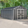 11' x 21.3' Palram Canopia Yukon Premium Dark Grey Plastic Shed with WPC Floor (3.32m x 6.43m)