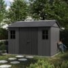 11' x 7'5 Keter Newton Plus Grey Plastic Garden Shed (3.50m x 2.30m)