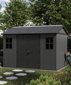 11' x 7'5 Keter Newton Plus Grey Plastic Garden Shed (3.50m x 2.30m)