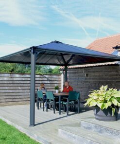 14x14 Palram Canopia Palermo 4300 Grey Garden Gazebo