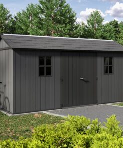 15' x 7'5 Keter Newton Plus Grey Plastic Garden Shed (4.76m x 2.30m)