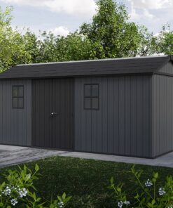 17' x 7'5 Keter Newton Plus Grey Plastic Garden Shed (5.39m x 2.30m)