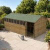 20' x 10' Forest Timberdale 25yr Guarantee Tongue & Groove Pressure Treated Double Door Reverse Apex Shed (6.00m x 3.21m)