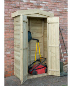 3'7 x 1'8 Forest Overlap Tall Apex Wooden Garden Storage Tool Store - Outdoor Patio Storage (1.1m x 0.5m)