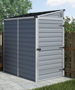4' x 6' Palram Canopia Grey Skylight Pent Plastic Shed (1.17m x 1.77m)