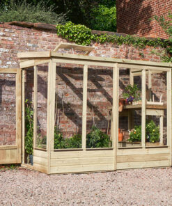 4' x 8' Forest Wallscape Lean To Greenhouse with Open Back (1.28m x 2.52m)