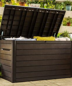 5' x 3' Keter XXL Plastic Garden Storage Box - Brown (1.47m x 0.83m)