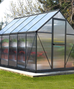 6' x 10' Palram Canopia Mythos Grey Greenhouse (1.85m x 3.06m)