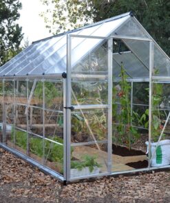 6' x 12' Palram Canopia Hybrid Large Silver Polycarbonate Greenhouse (1.85m x 3.70m)
