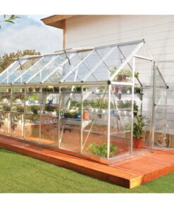 6' x 14' Palram Canopia Harmony Large Silver Polycarbonate Greenhouse (1.85m x 4.26m)