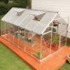 6' x 14' Palram Canopia Hybrid Large Silver Polycarbonate Greenhouse (1.85m x 4.26m)