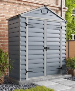 6' x 3' Palram Canopia Grey Skylight Apex Plastic Shed (1.85m x 0.9m)