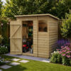 6' x 4' Forest 4Life 25yr Guarantee Overlap Pressure Treated Pent Wooden Shed (1.98m x 1.4m)