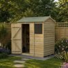 6' x 4' Forest 4Life 25yr Guarantee Overlap Pressure Treated Reverse Apex Wooden Shed (1.88m x 1.34m)