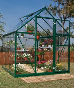 6' x 6' Palram Canopia Harmony Green Polycarbonate Greenhouse (1.85m x 1.86m)