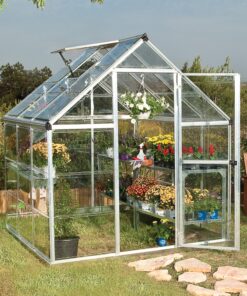 6' x 6' Palram Canopia Harmony Silver Polycarbonate Greenhouse (1.85m x 1.86m)