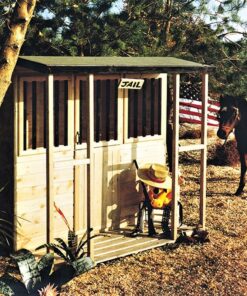 6' x 6' Shire Jailhouse Kids Wooden Playhouse (1.79m x 1.79m)