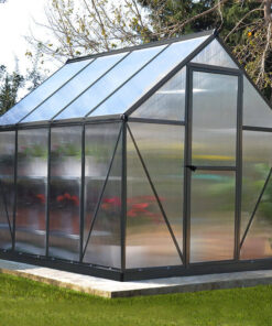 6' x 8' Palram Canopia Mythos Grey Greenhouse (1.85m x 2.47m)