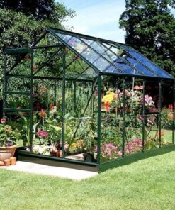 6'4 x 8'6 Green Frame Halls Popular 68 Small Greenhouse (1.93 x 2.57m)
