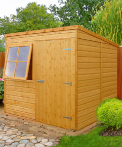 6'7 x 7' Shire Shiplap Pent Wooden Garden Shed (2.01m x 2.15m)