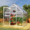6'x4' Palram Canopia Mythos Small Silver Polycarbonate Greenhouse (1.8x1.2m)