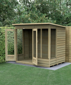 7' x 5' Forest 4Life 25yr Guarantee Double Door Pent Summer House (2.26m x 1.7m)
