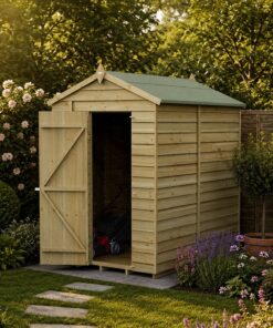 7' x 5' Forest 4Life 25yr Guarantee Overlap Pressure Treated Windowless Apex Wooden Shed (2.18m x 1.64m)