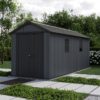 7'5 x 17' Keter Newton Plus Grey Plastic Garden Shed (2.30m x 5.39m)