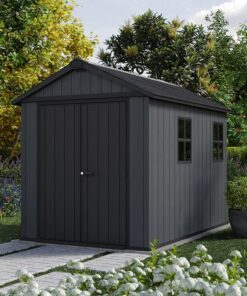 7'5 x 9' Keter Newton Plus Grey Plastic Garden Shed (2.30m x 2.87m)