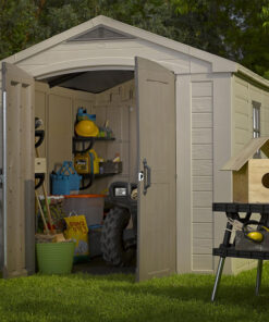 8' x 11' Keter Factor Apex Plastic Garden Shed (2.57m x 3.32m)