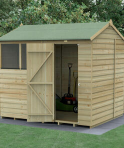 8' x 6' Forest Beckwood 25yr Guarantee Shiplap Pressure Treated Reverse Apex Wooden Shed (2.42m x 1.99m)
