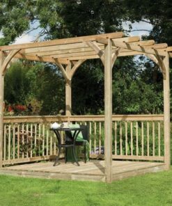 8' x 8' (2.44x2.44m) Forest Small Pergola Deck Kit