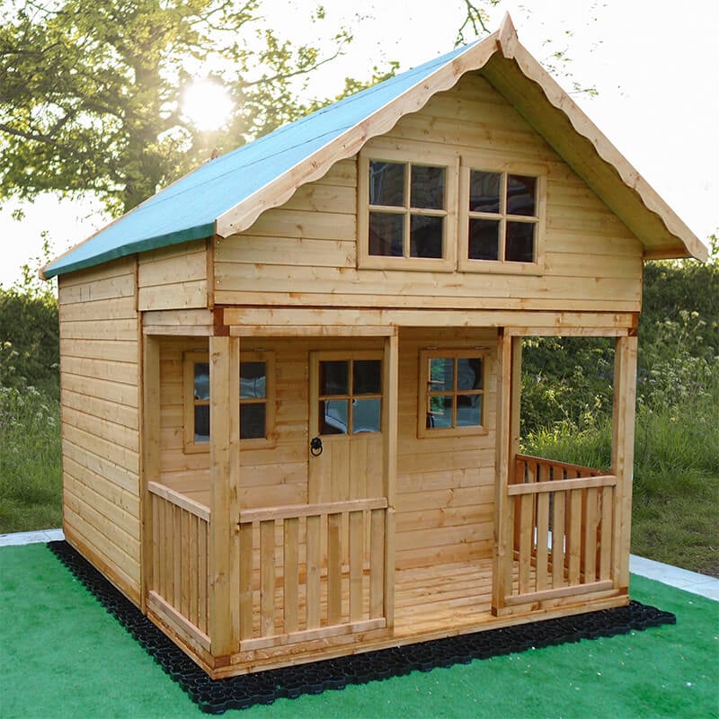 8' x 9' Shire Lodge Kids Wooden Playhouse (2.39m x 2.69m)
