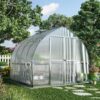 8'x8' Palram Canopia Bella Walk In Silver Aluminium Framed Greenhouse (2.4x2.4m)