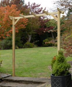 Forest Hanbury Flat Top Wooden Garden Pergola Arch 6'10 x 1'8
