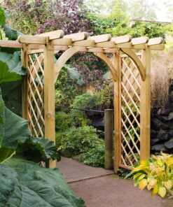 Forest Large Ultima Wooden Garden Pergola Arch 8' x 4'