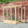 Forest Wallscape 4x6 Lean To Greenhouse with Open Back (1.28m x 1.93m)