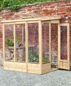 Forest Wallscape 4x6 Lean To Greenhouse with Open Back (1.28m x 1.93m)
