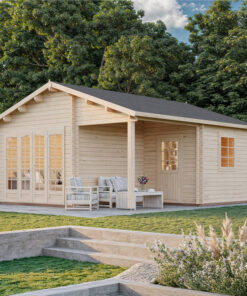 Palmako Irene 5.3m x 5.7m Log Cabin Garden Building (44mm)